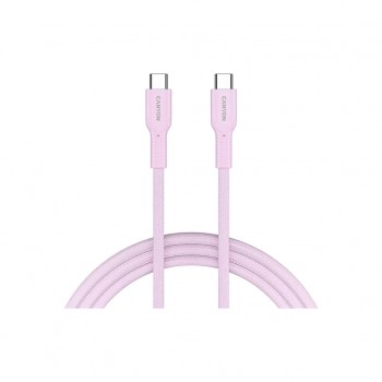 Дата кабель USB-C to USB-C 1.0m OnWire 60CL C-C 60W COLOR Braided 1m Pink Canyon (CND-CCAP60AB10PK)