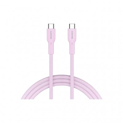 Дата кабель USB-C to USB-C 1.0m OnWire 60CL C-C 60W COLOR Braided 1m Pink Canyon (CND-CCAP60AB10PK)