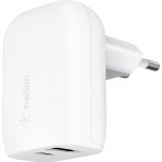 Зарядний пристрій Belkin USB-C PD25W + USB QC12W 37W White (WCB007VFWH)