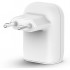 Зарядний пристрій Belkin USB-C PD25W + USB QC12W 37W White (WCB007VFWH)