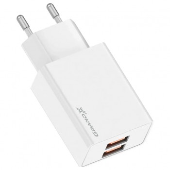 Зарядний пристрій Grand-X CH-15W 2xUSB 10.5W Black (CH-15W)