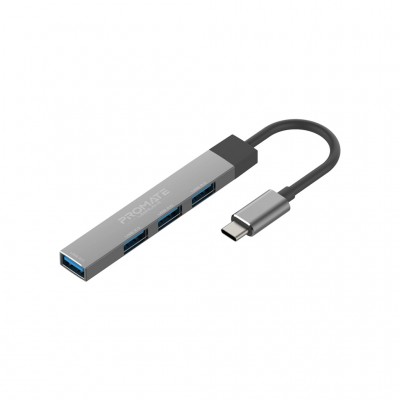 USB-хаб Promate USB-C 4-in-1 порти Promate litehub-4.grey (litehub-4.grey)