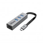 USB-хаб Promate USB-C 4-in-1 порти Promate mediahub-c3.grey (mediahub-c3.grey)