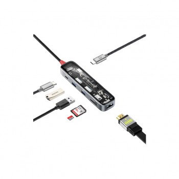 USB-хаб Promate USB-C 7-in-1 Promate transhub-lite (transhub-lite)