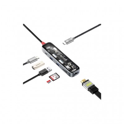 USB-хаб Promate USB-C 7-in-1 Promate transhub-lite (transhub-lite)