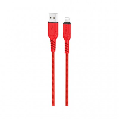 Дата кабель USB 2.0 AM to Lightning 1.0m 2.4A nylon X59 red HOCO (6931474744876) Дата кабель USB 2.0 AM to Lightning 1.0m 2.4A nylon X59 red HOCO (6931474744876)