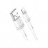 Дата кабель USB 2.0 AM to Lightning 1.0m 2.4A PVC BX43 white BOROFONE (6931474735584)