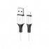 Дата кабель USB 2.0 AM to Lightning 1.0m 2.4A silicone BX79 white BOROFONE (6974443384758)