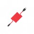 Дата кабель USB 2.0 AM to Lightning 1.0m 2A silicone X21 black+red HOCO (6957531071372)