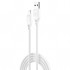 Дата кабель USB 2.0 AM to Lightning 1.0m braided Zebra XO (NB235_L_White)