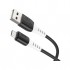 Дата кабель USB 2.0 AM to Micro 5P 1.0m 2.4A silicone X82 black HOCO (6931474768551)
