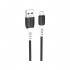 Дата кабель USB 2.0 AM to Micro 5P 1.0m 2.4A silicone X82 black HOCO (6931474768551)