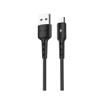 Дата кабель USB 2.0 AM to Micro 5P 1.0m Star Charging X30 black HOCO (6957531091141)