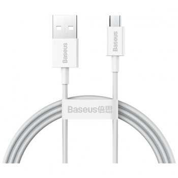 Дата кабель USB 2.0 AM to Micro 5P 2.0m Superior Fast Charging 2A white Baseus (CAMYS-A02)