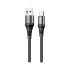 Дата кабель USB 2.0 AM to USB-C 1.0m 3A nylon X50 black HOCO (6931474734235)
