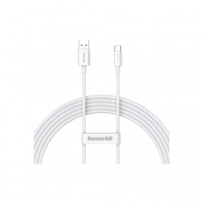 Дата кабель USB 2.0 AM to USB-C 2.0m Superior Fast Charging 60W white Baseus (CAYS001002)