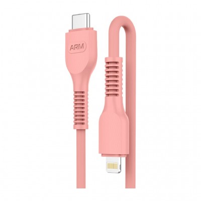 Дата кабель USB-C to Lightning 1.0m AR88 3A Peach Armorstandart (ARM65289)
