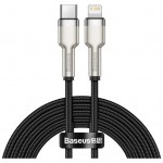 Дата кабель USB-C to Lightning 2.0m Cafule Metal PD 20W black Baseus (CATLJK-B01)