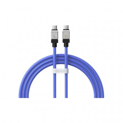 Дата кабель USB-C to USB-C 1.0m CoolPlay Fast Charging 100W blue Baseus (CAKW000203)