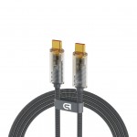 Дата кабель USB-C to USB-C 1.0m transparent 100W grey Armorstandart (ARM75871)