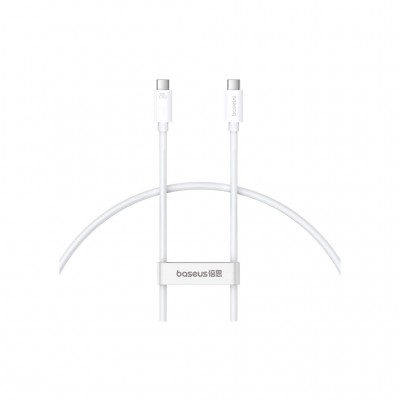 Дата кабель USB-C to USB-C 1.8m Superior USB4 Fast Charging 240W moon white Baseus (P10365200211-05)