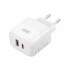 Зарядний пристрій XO L138 48W USB-C PD30W + USB-A QC18W White (L138_White)