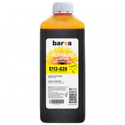 Чорнило Barva Epson 112 1л yellow (E112-828)