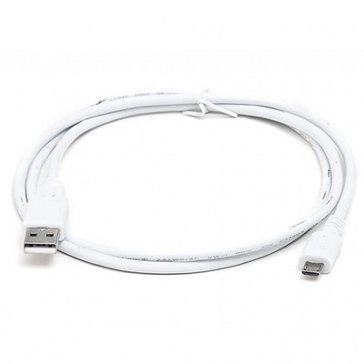 Дата кабель USB 2.0 AM to Micro 5P 0.6m Pro white REAL-EL (EL123500022)