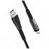Дата кабель USB 2.0 AM to Micro 5P 1.0m zinc alloy + led black ColorWay (CW-CBUM035-BK)