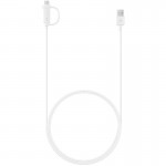 Дата кабель USB 2.0 AM to USB-C + Micro 5P 1.5m white Samsung (EP-DG930DWEGRU)