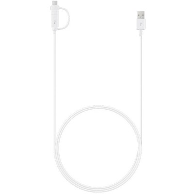 Дата кабель USB 2.0 AM to USB-C + Micro 5P 1.5m white Samsung (EP-DG930DWEGRU)
