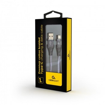 Дата кабель USB 2.0 AM to USB-C 1.0m Cablexpert (CC-USB2B-AMCM-1M-WB2)