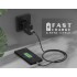 Дата кабель USB 2.0 AM to USB-C 1.0m Leather Premium black-silver REAL-EL (EL123500049)