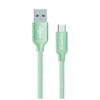 Дата кабель USB 2.0 AM to USB-C 1.0m mint ColorWay (CW-CBUC003-MT)