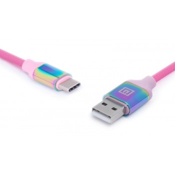 Дата кабель USB 2.0 AM to USB-C 1.0m Premium Rainbow REAL-EL (EL123500050)