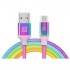 Дата кабель USB 2.0 AM to USB-C 1.0m Premium Rainbow REAL-EL (EL123500050)