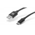 Дата кабель USB 2.0 AM to USB-C 2.0m Fabric Premiumblack REAL-EL (EL123500047)