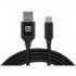 Дата кабель USB 2.0 AM to USB-C 2.0m Fabric Premiumblack REAL-EL (EL123500047)
