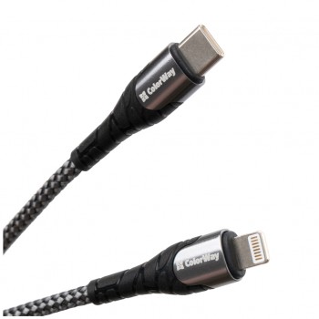 Дата кабель USB-C to Lightning 1.0m ColorWay (CW-CBPDCL033-GR)