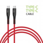 Дата кабель USB-C to USB-C 1.2m 18W red Intaleo (1283126504112)