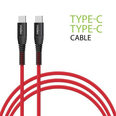 Дата кабель USB-C to USB-C 1.2m 18W red Intaleo (1283126504112)