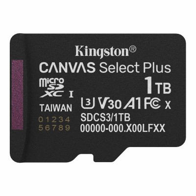Карта пам'яті 1TB microSDXC class 10 UHS-I U3 V30 A1 Canvas Sele Kingston (SDCS3/1TBSP)
