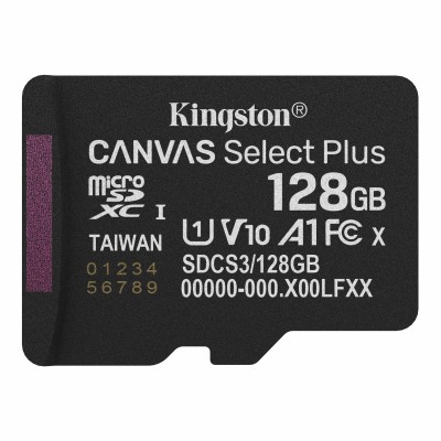 Карта пам'яті Kingston 128GB microSDXC class 10 UHS-I U3 V30 A1 Canvas Select Plus (SDCS3/128GB)