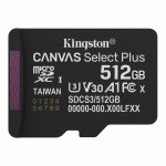Карта пам'яті Kingston 512GB microSDXC class 10 UHS-I U3 V30 A1 Canvas Select Plus (SDCS3/512GBSP)