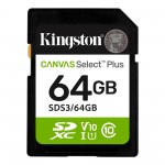 Карта пам'яті SD 64GB SDXC class 10 UHS-I V10 A1 Canvas Select Plus Kingston (SDS3/64GB)