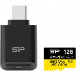 Карта пам'яті Silicon Power 128GB microSDXC class 10 UHS-I U3 V30 A1 Inspire (SP128GBSTXLV3V1NSP)