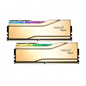 Пам'ять DDR5 32GB (2x16GB) 6000 MHz Trident Z5 Royal Gold G.Skill F5-6000J2836G16GX2-TR5G