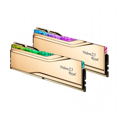 Пам'ять DDR5 32GB (2x16GB) 6400 MHz Trident Z5 Royal Gold G.Skill F5-6400J3039G16GX2-TR5G