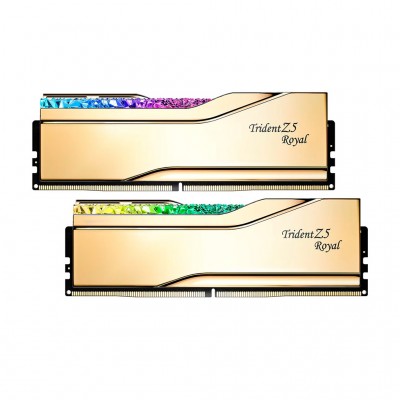 Пам'ять DDR5 64GB (2x32GB) 6000 MHz Trident Z5 Royal Gold G.Skill F5-6000J2836G32GX2-TR5G