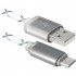 Дата кабель USB 2.0 AM to Micro 5P 1.0m GrayLED backlight Defender (87554)
